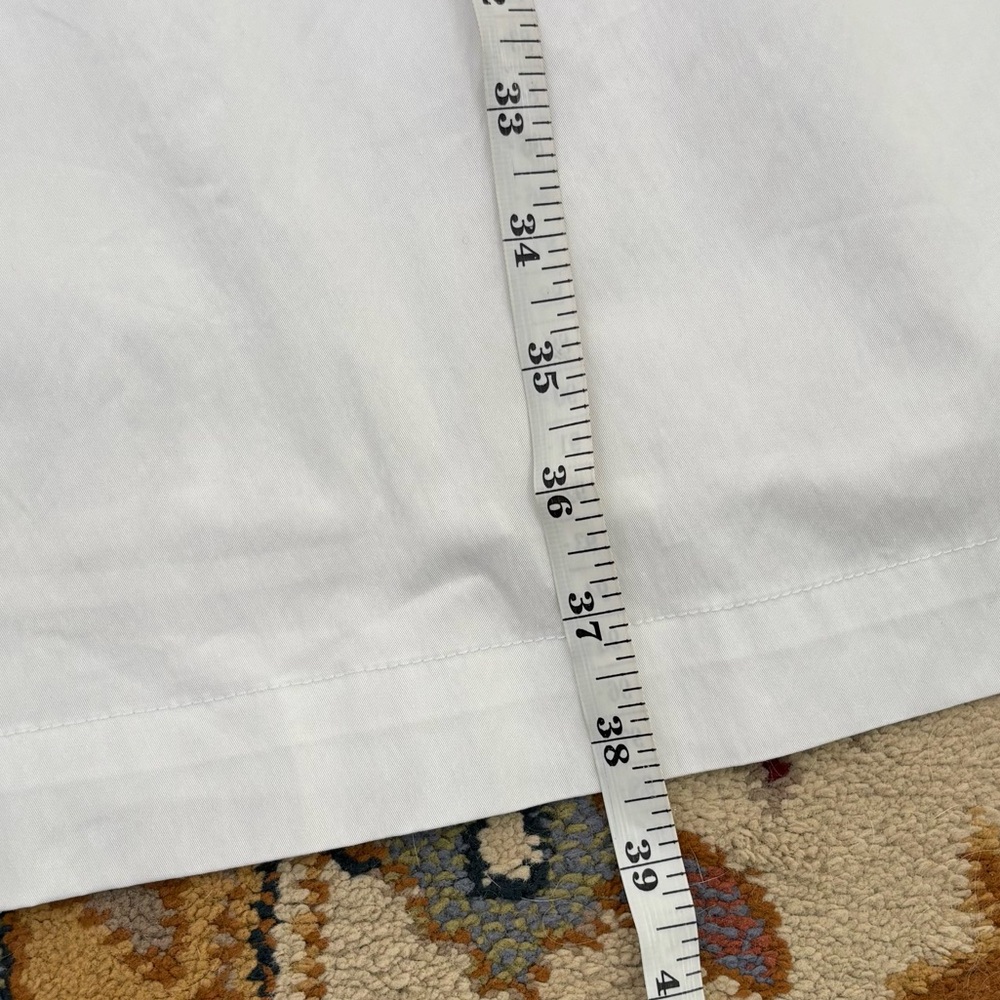 WEWOREWHAT Drop Waist Maxi Skirt White Cotton Poplin Smocked Back Size Small NWT - Picture 14 of 14